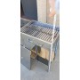 Stainless steel barbecue stove with grill and tray