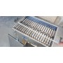 Stainless steel barbecue stove with grill and tray