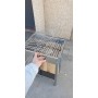 Réchaud barbecue en acier inoxydable avec grille et plateau