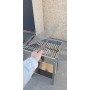 Edelstahl-Grillofen mit Grill und Ablage