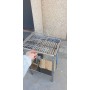 Réchaud barbecue en acier inoxydable avec grille et plateau