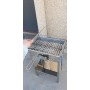 Fornacella Barbecue in Acciaio Inox con Griglia per Carbone e Vassoio