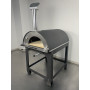 Forno a gas/legna ALFONSO 6 PIZZE IBRIDO CON CARRELLO