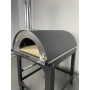 Forno a gas/legna ALFONSO 6 PIZZE IBRIDO CON CARRELLO