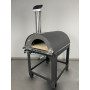 Forno a gas/legna ALFONSO 6 PIZZE IBRIDO CON CARRELLO