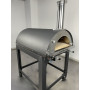 Forno a gas/legna ALFONSO 6 PIZZE IBRIDO CON CARRELLO