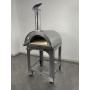 Forno a legna/gas ALFONSO 4 PIZZE IBRIDO CON CARRELLO