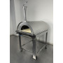 Forno a gas/legna ALFONSO 6 PIZZE IBRIDO CON CARRELLO