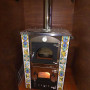 Esmeralda Wood-Burning Stove Oven with Caltagirone Majolica