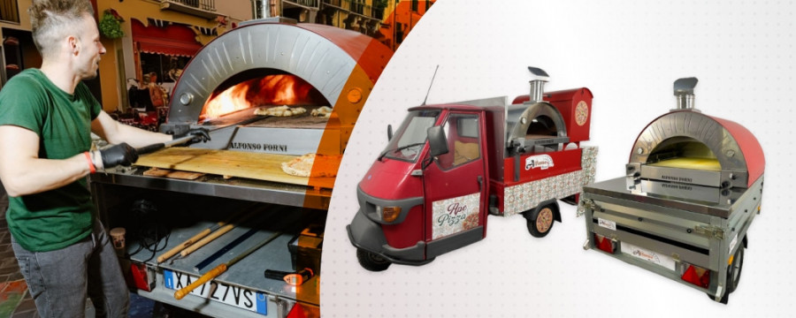 Food Truck Pizza: Alfonso Forno Professionelle mobile Öfen.