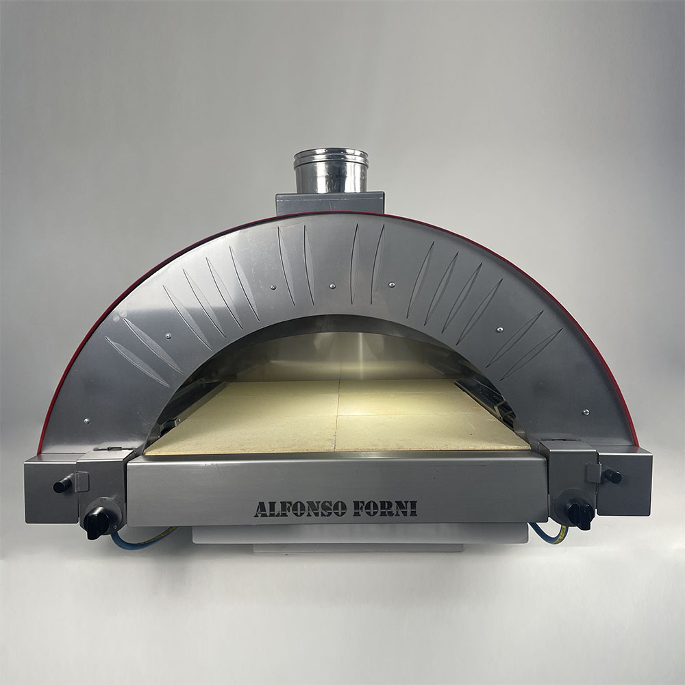 La distribuzione uniforme del calore nel Forno ibrido a legna/gas Alfonso 4 Pizze Professional