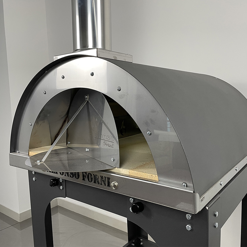 Forno a Legna Alfonso 4 Pizze Full Optional con Carrello