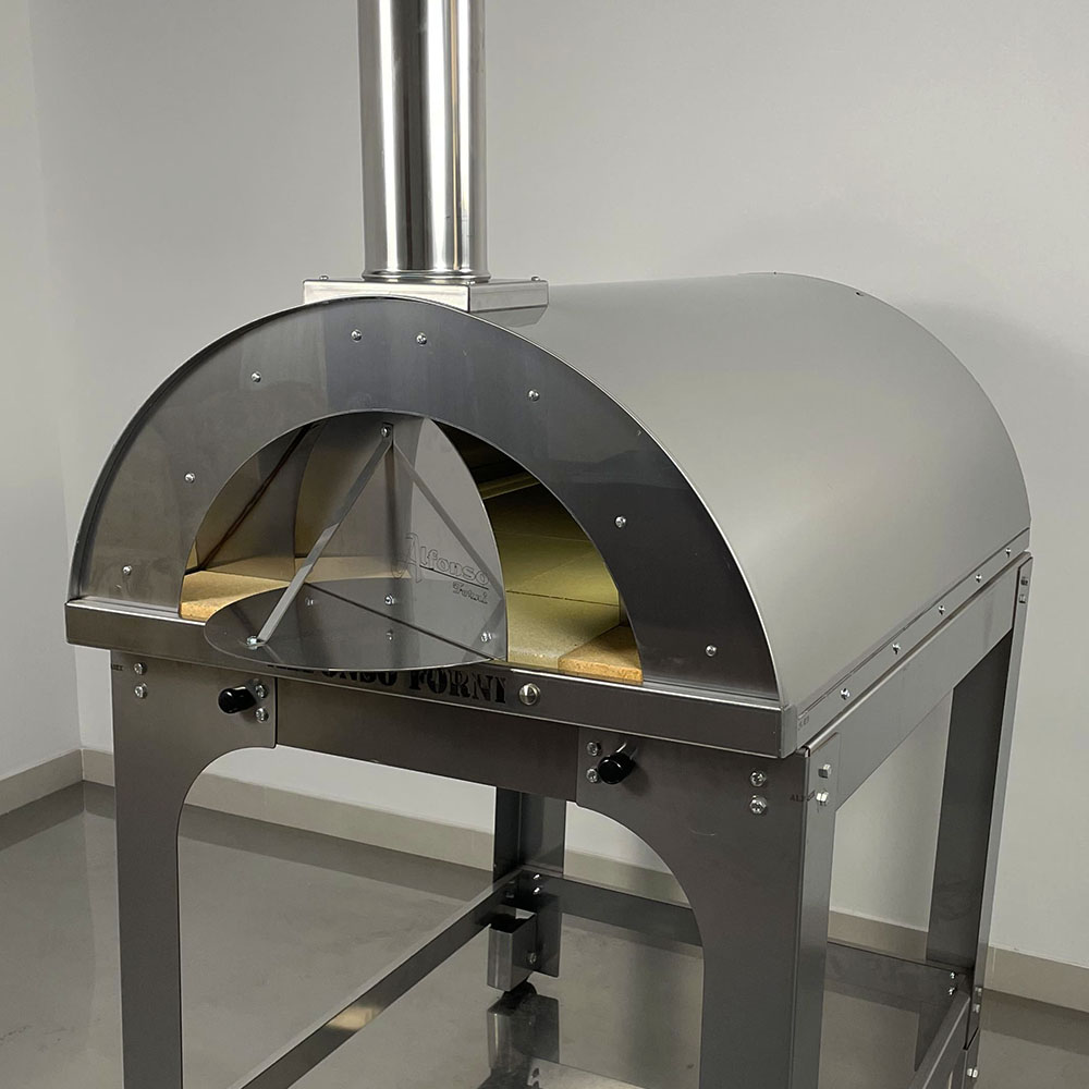 Forno a Legna Alfonso 6 Pizze Full Optional con Carrello