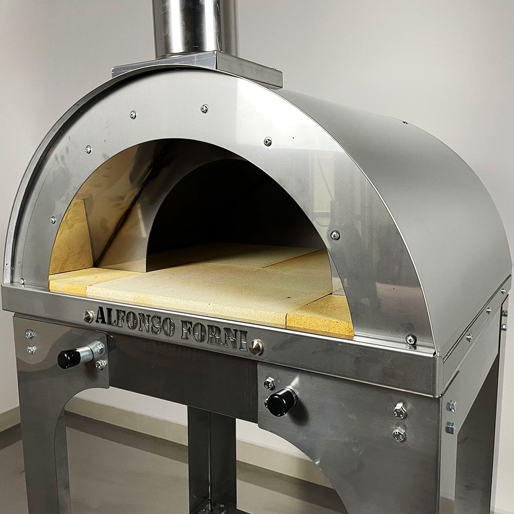 Alfonso 2 Pizze Full Optional Wood-Fired Oven with Cart